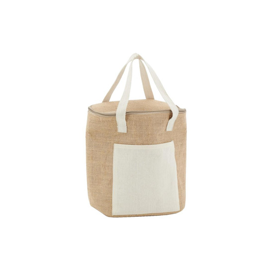Sac lunch isotherme en jute naturel 27x18x30