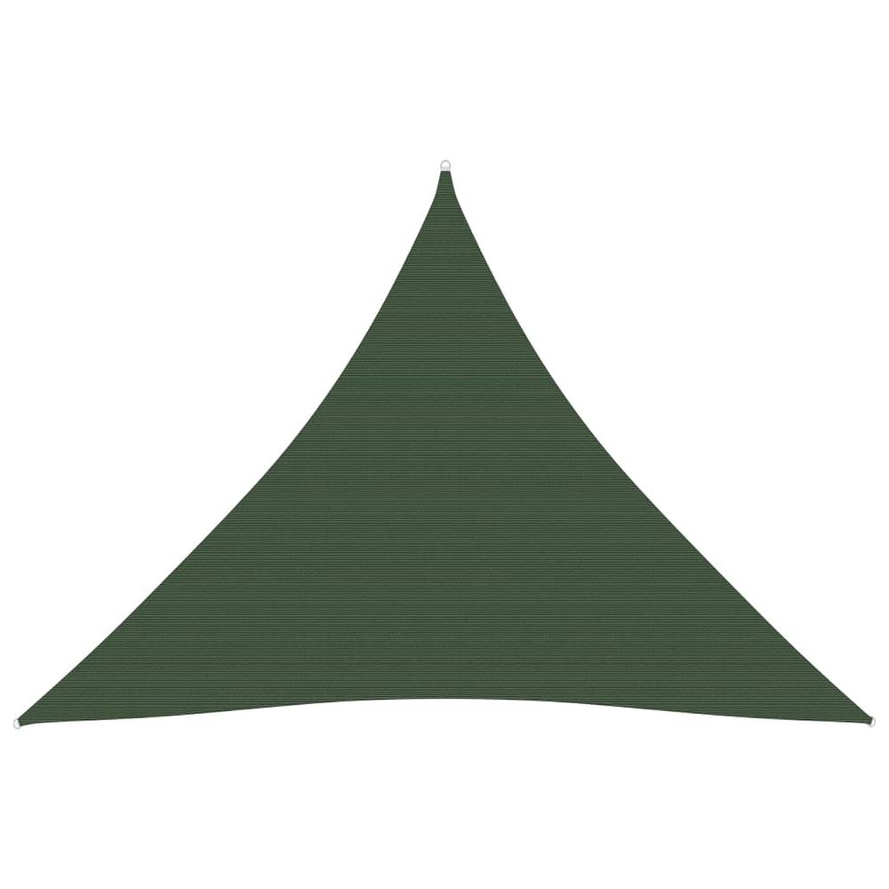 Voile toile d'ombrage parasol 160 g/m² pehd 3,6 x 3,6 x 3,6 m vert foncé