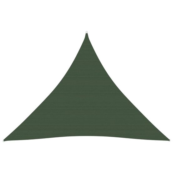 Voile toile d'ombrage parasol 160 g/m² pehd 3,6 x 3,6 x 3,6 m vert foncé