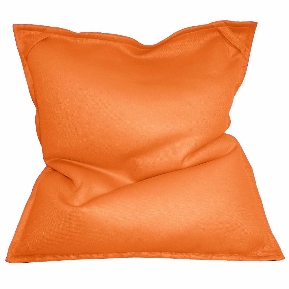 Pouf géant piscine couleur en toile polyester mesh orange tropical