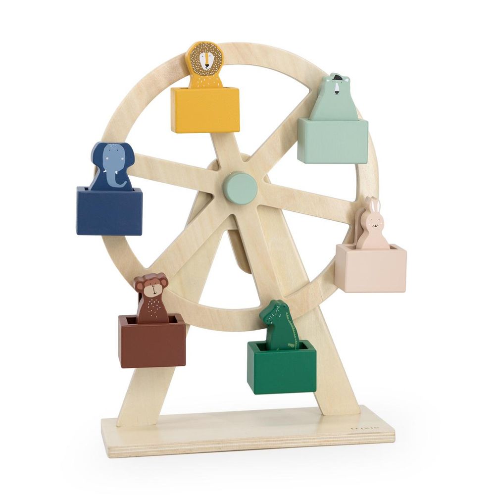 Grande roue en bois animaux - jeu éducatif pour enfants