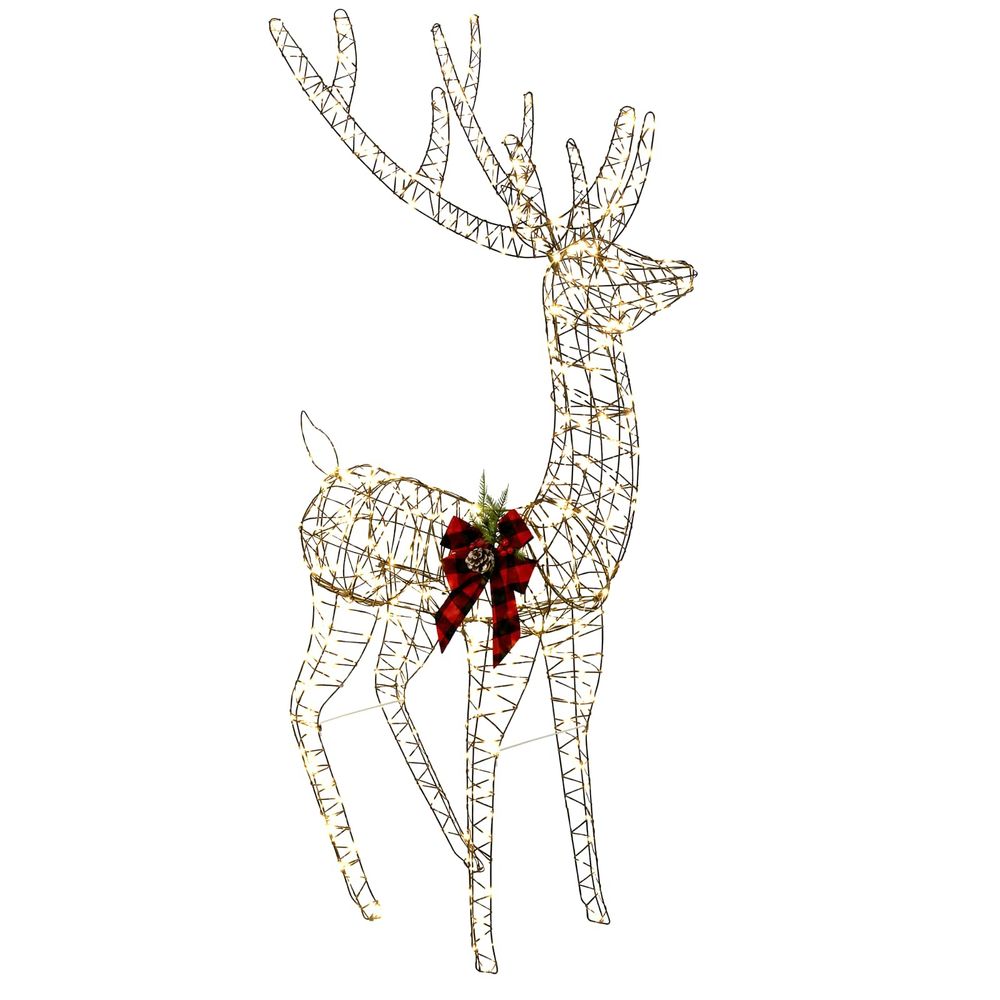 Renne de noël 3d loviisa 560 led blanc chaud 96 x 40 x 180 cm