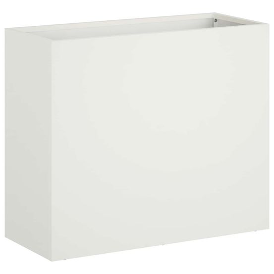 Cache-pot de jardin blanc 50 x 20 x 40 cm acier laminé à froid