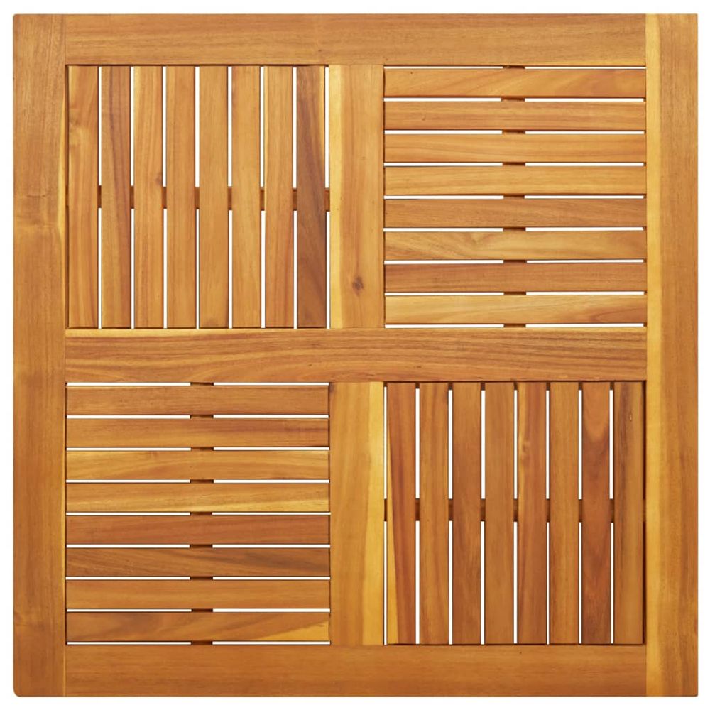 Dessus de table 90x90x2,2 cm carré bois massif d'acacia