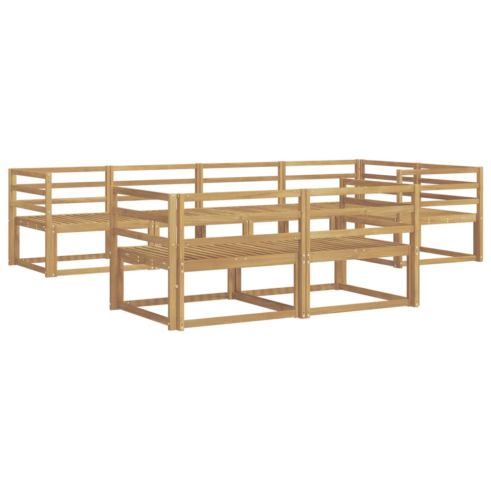 Ensemble de canapés d'extérieur 8 pcs blanc 325 x 166,5 x 73 cm