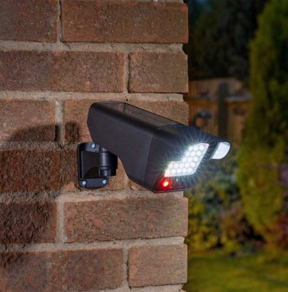 Projecteur solaire type caméra factice à détection de mouvement de 280 lumens
