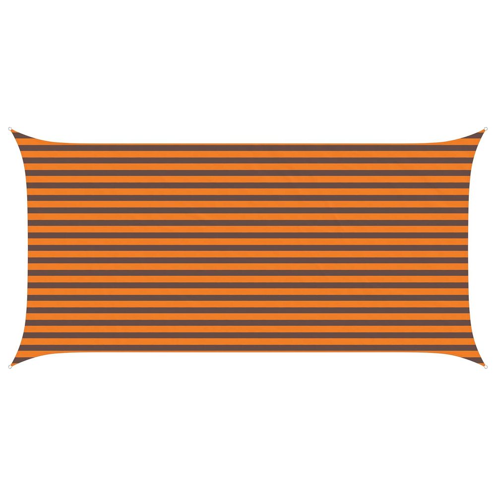 Voile d'ombre orange et marron 2,5 x 5 m 100 % polyester oxford
