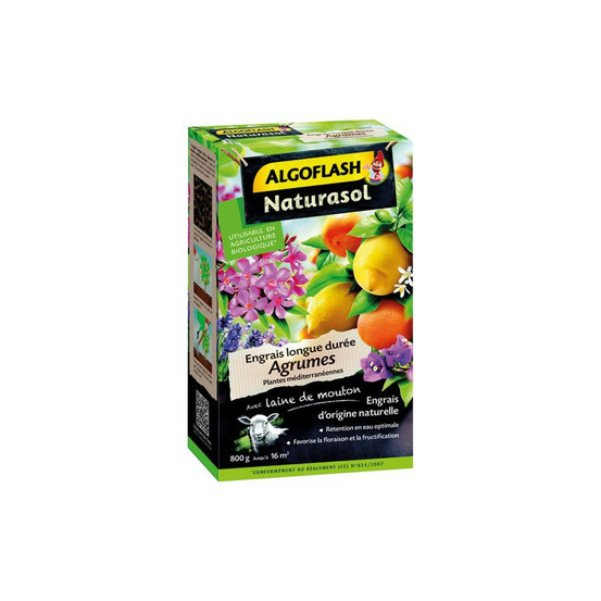 Engrais agrumes plantes med.800g /nc algoflash naturasol - agrubio800