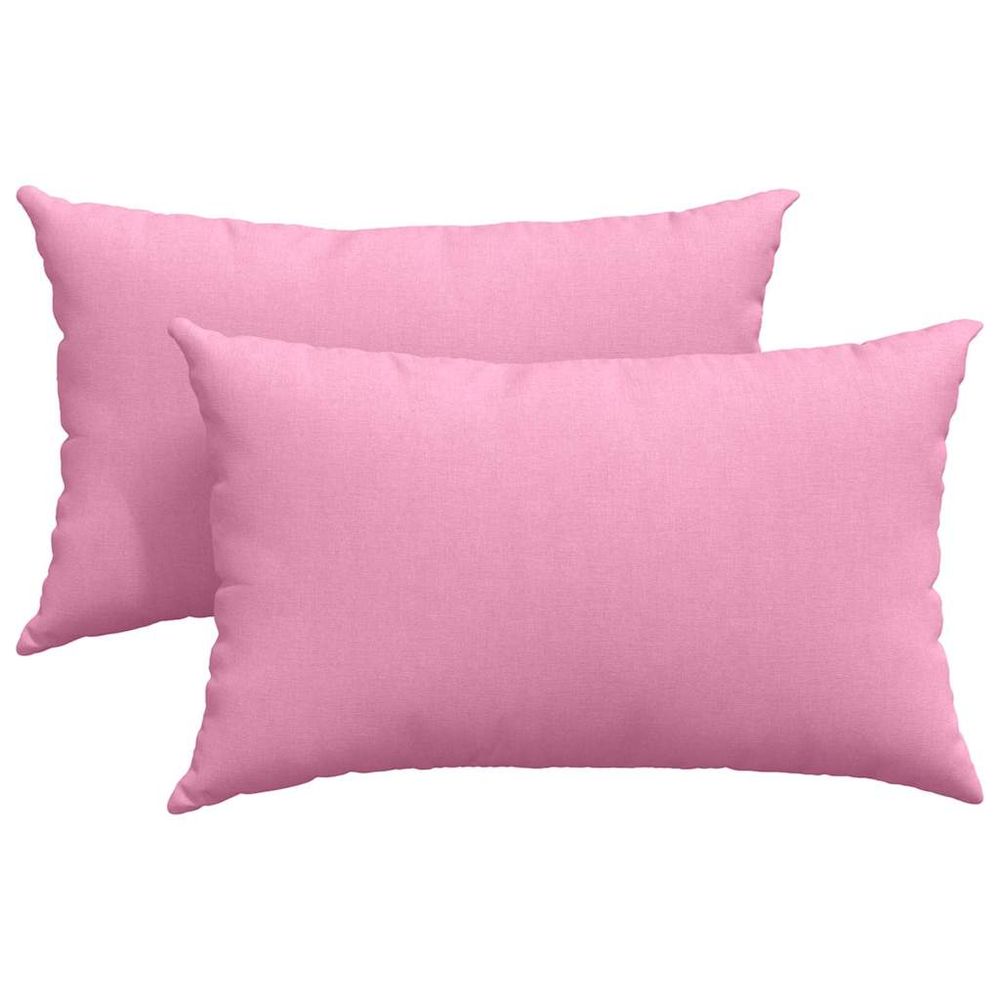 Coussins de canapé 2 pc tissu rose 50 x 30 cm