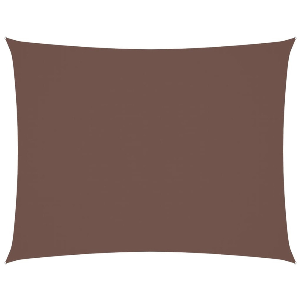 Voile de parasol tissu oxford rectangulaire 4x5 m marron