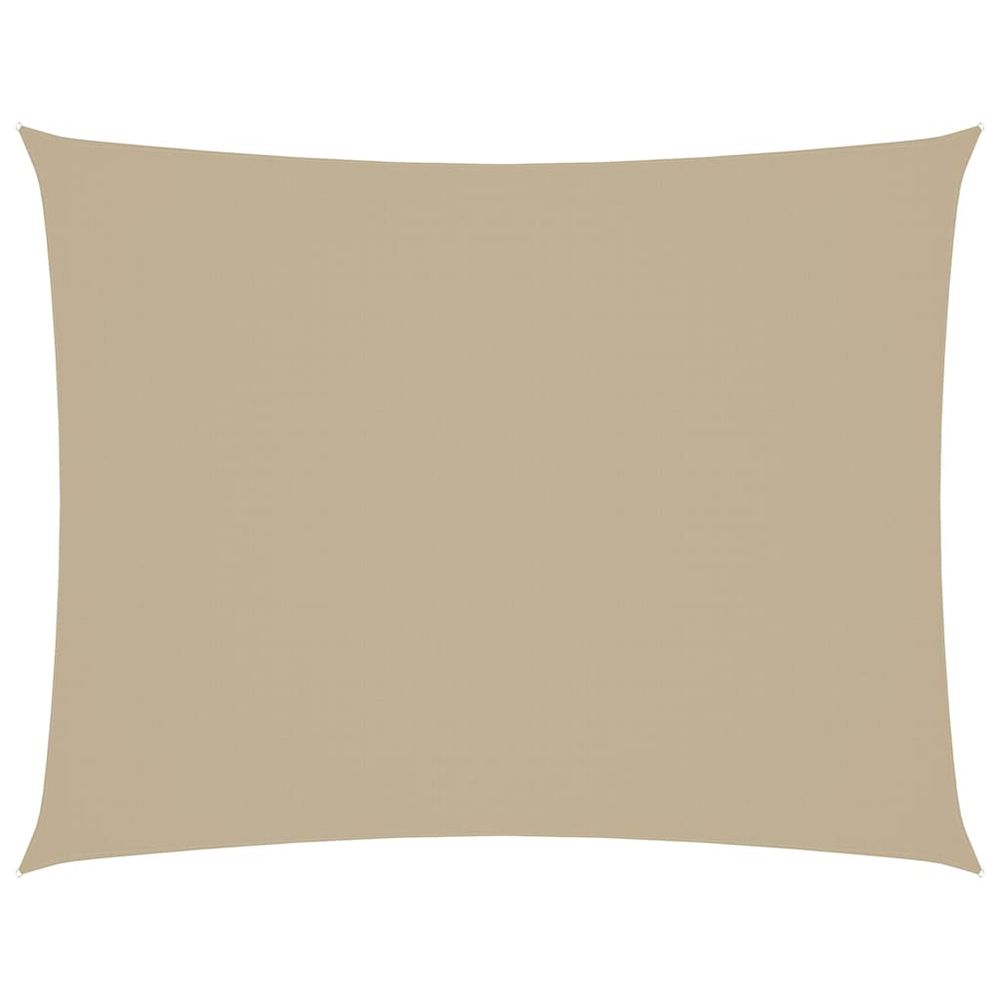 Voile de parasol tissu oxford rectangulaire 3x6 m beige
