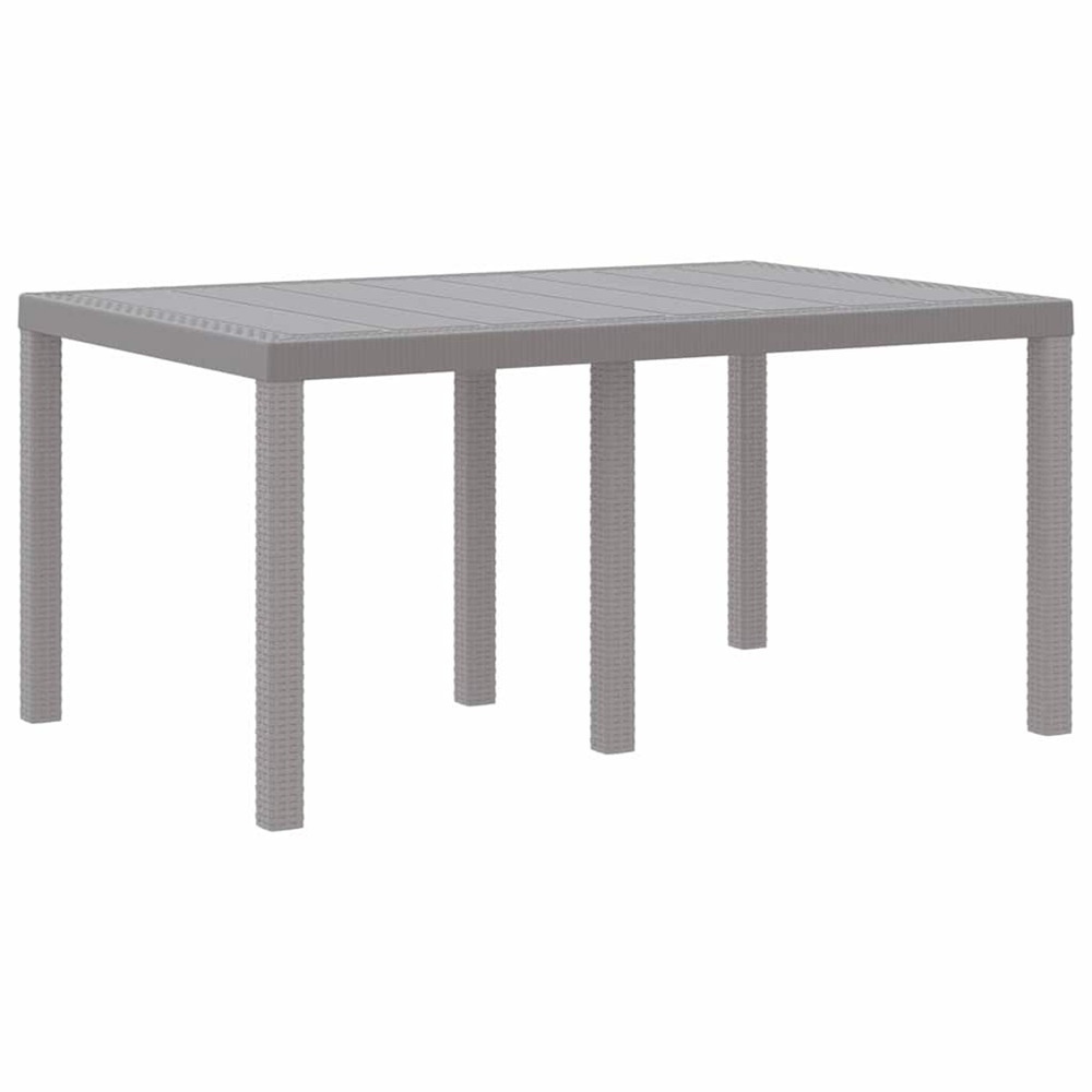 Ensemble de salle à manger pour jardin 5 pcs gris clair
