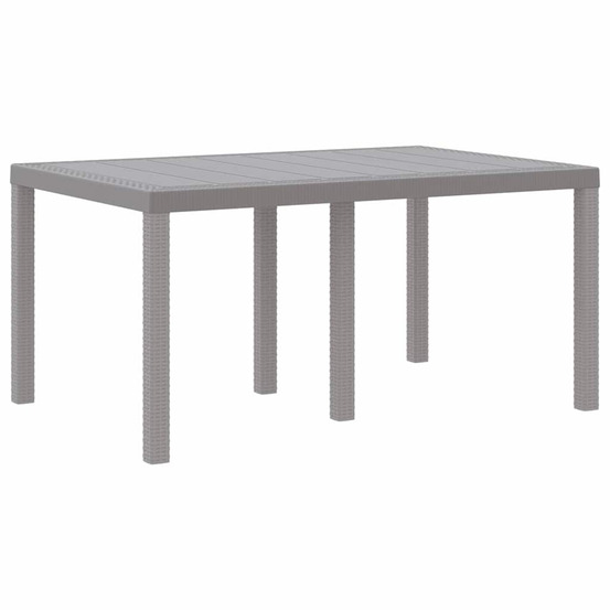 Ensemble de salle à manger pour jardin 5 pcs gris clair