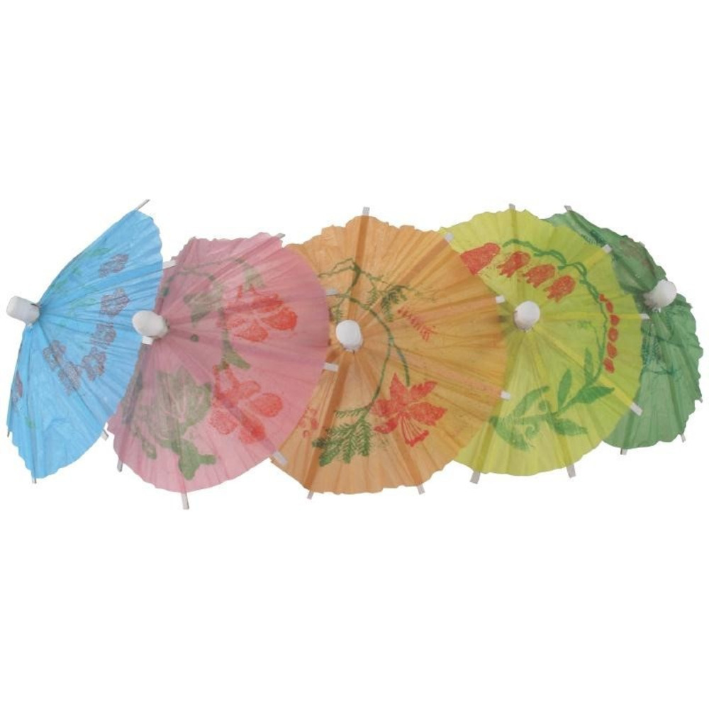 Parasols en papier différentes couleurs pour cocktails professionnels lot de 144