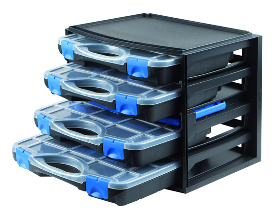 Rangement de 4 mallettes