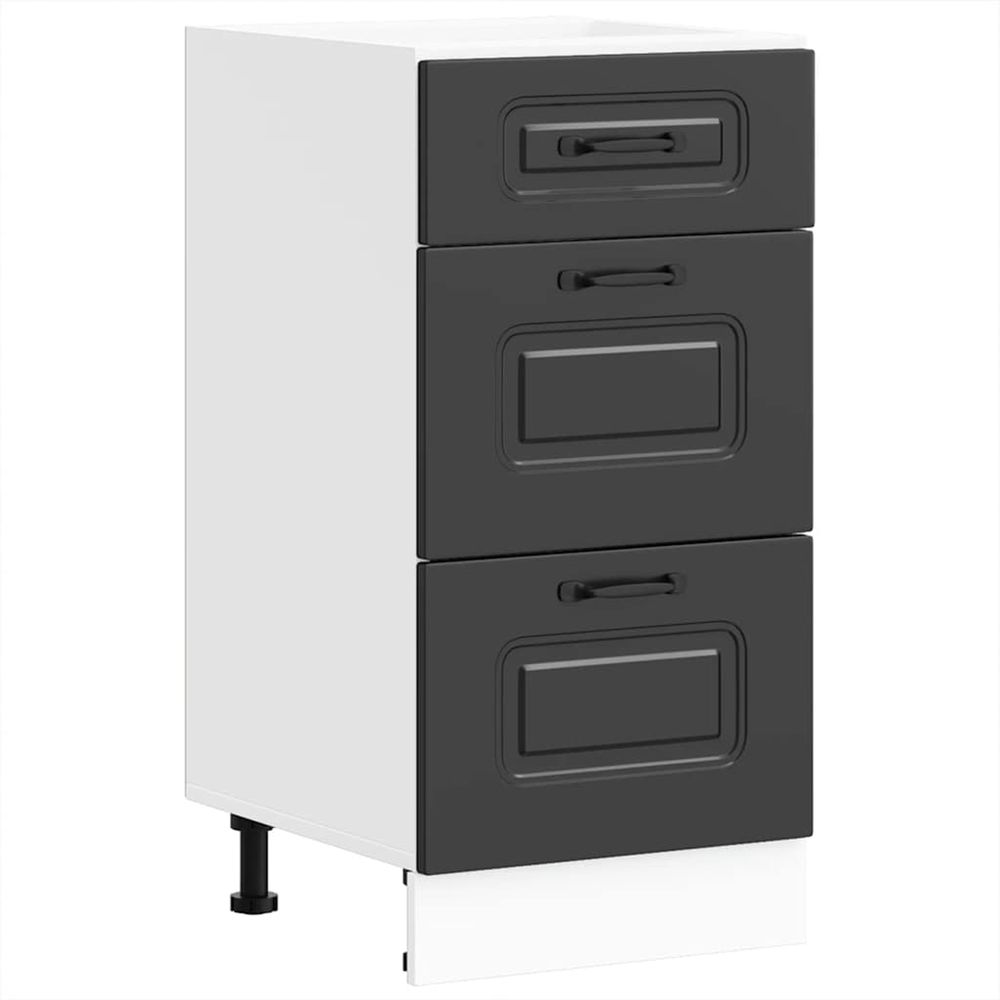 Meuble bas de cuisine « kalmar » bois d'ingénierie noir