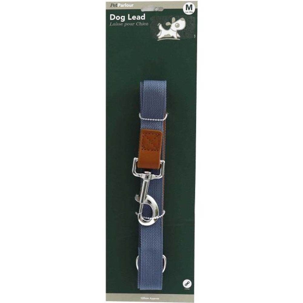Laisse en polyester 120 cm bleu