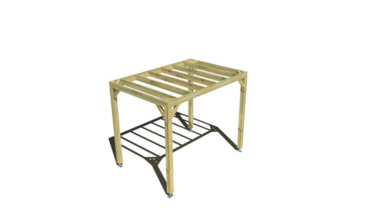 Pergola bois • 3m x 2m • indépendante • sens profondeur • livraison comprise