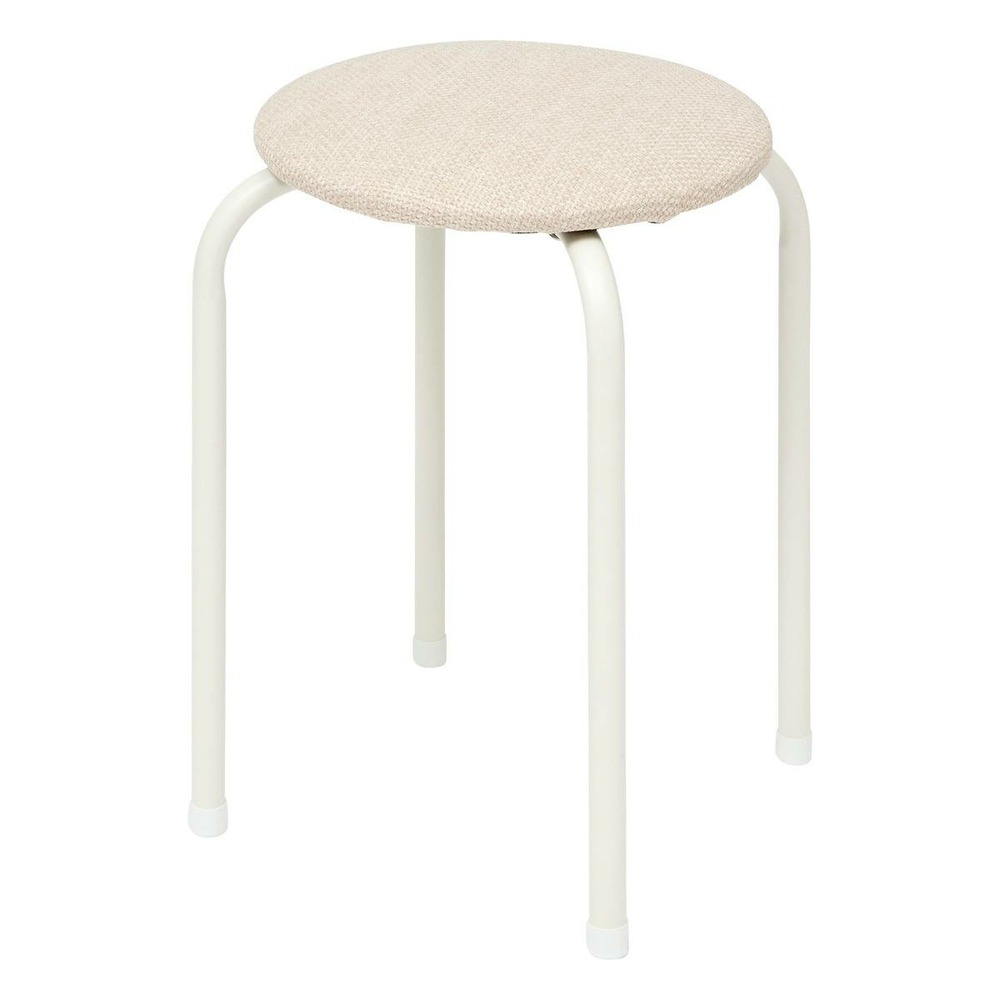 5five - tabouret flexy plus beige en tissu chiné
