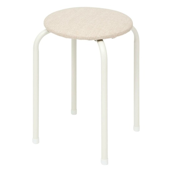 5five - tabouret flexy plus beige en tissu chiné
