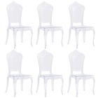 Chaises de salle à manger 6 pcs polycarbonate transparent