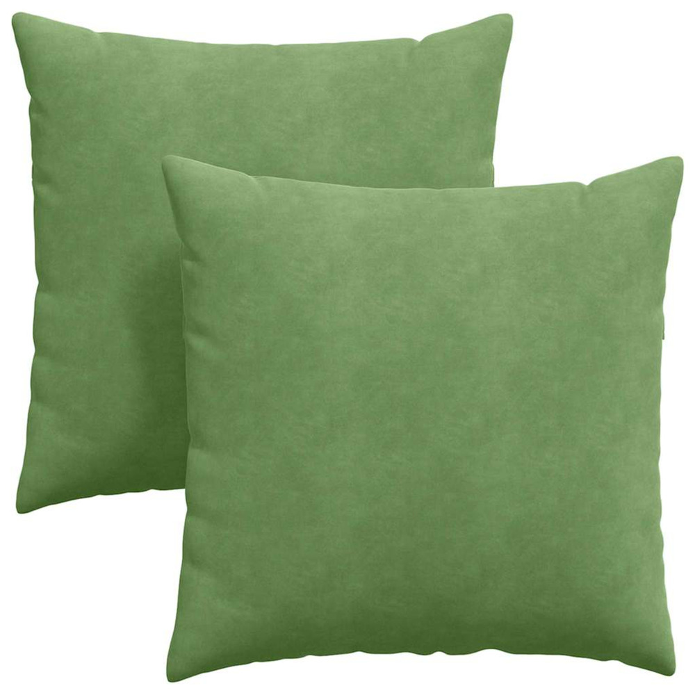 Coussins de canapé 2 pcs vert clair 60 x 60 cm