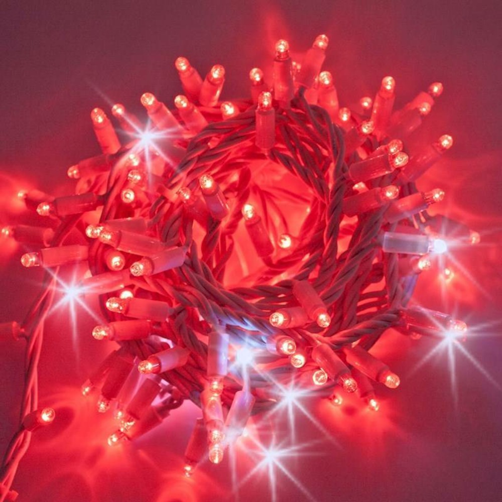 Guirlande lumineuse flash 10m 200 led rouge et blanc froid raccordable 230v ip67 lotti