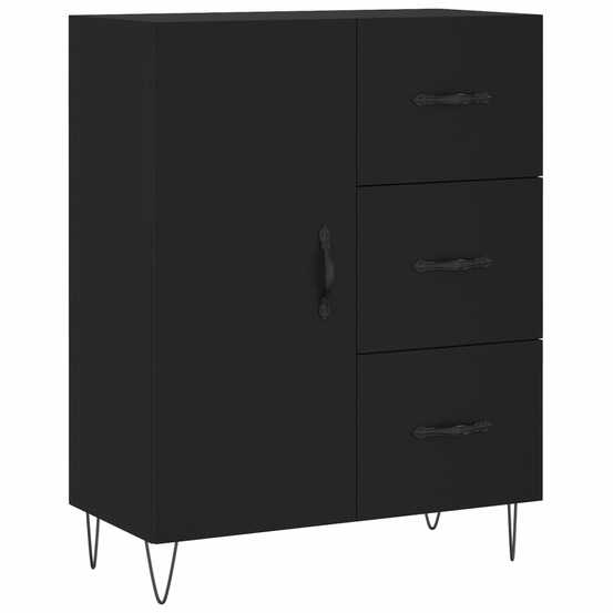 Buffet bahut commode armoire meuble de rangement organisateur cuisine salle de séjour salon 69,5 x 34 x 90 cm bois d'ingénier