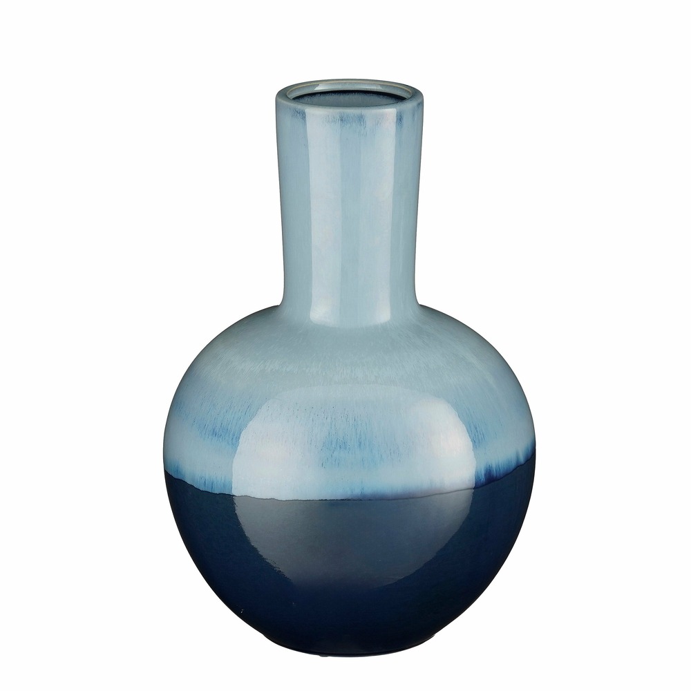 Mica decorations holm vase - h42 x ø29 cm - céramique - bleu