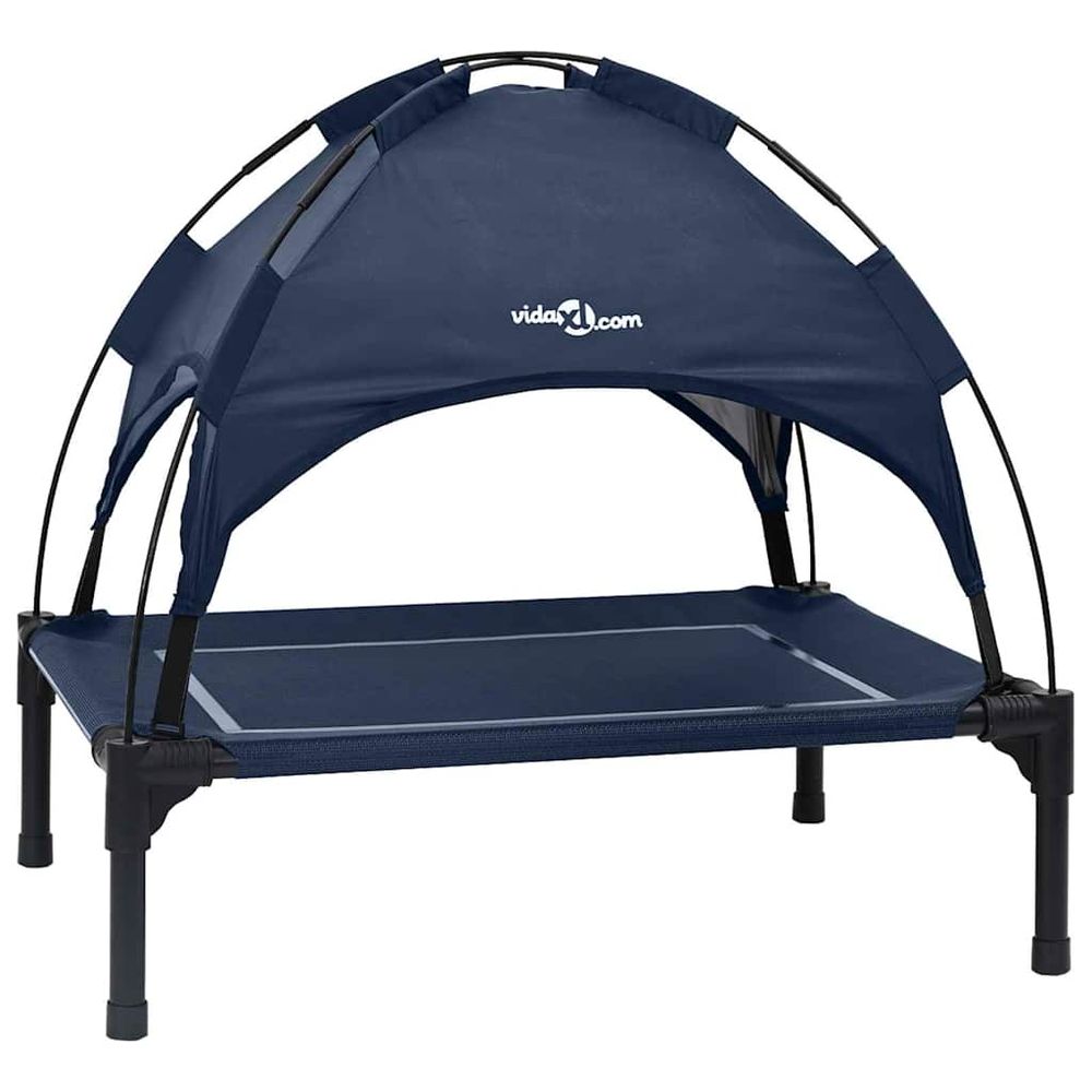 Lit pour chien 71 x 64 x 71 cm acier bleu marine