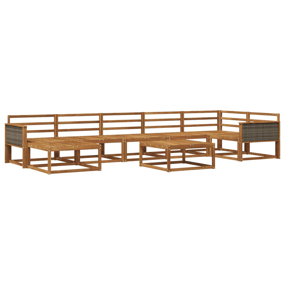 Ensemble de canapés d'extérieur 8 pcs naturel