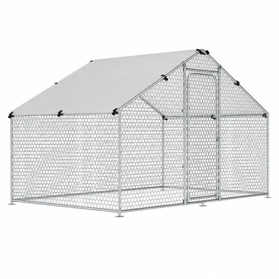 Enclos à volailles 6 m² avec toit étanche et cadre renforcé