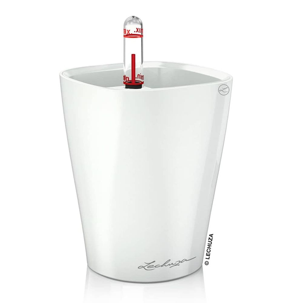 Jardinière d'extérieur mini deltini all-in-one blanc