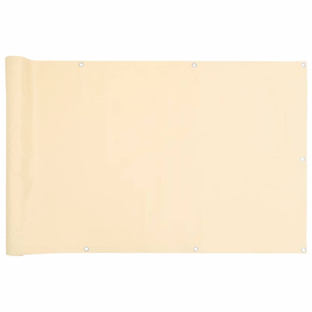 Écran d'intimité de balcon crème 600x90 cm pvc