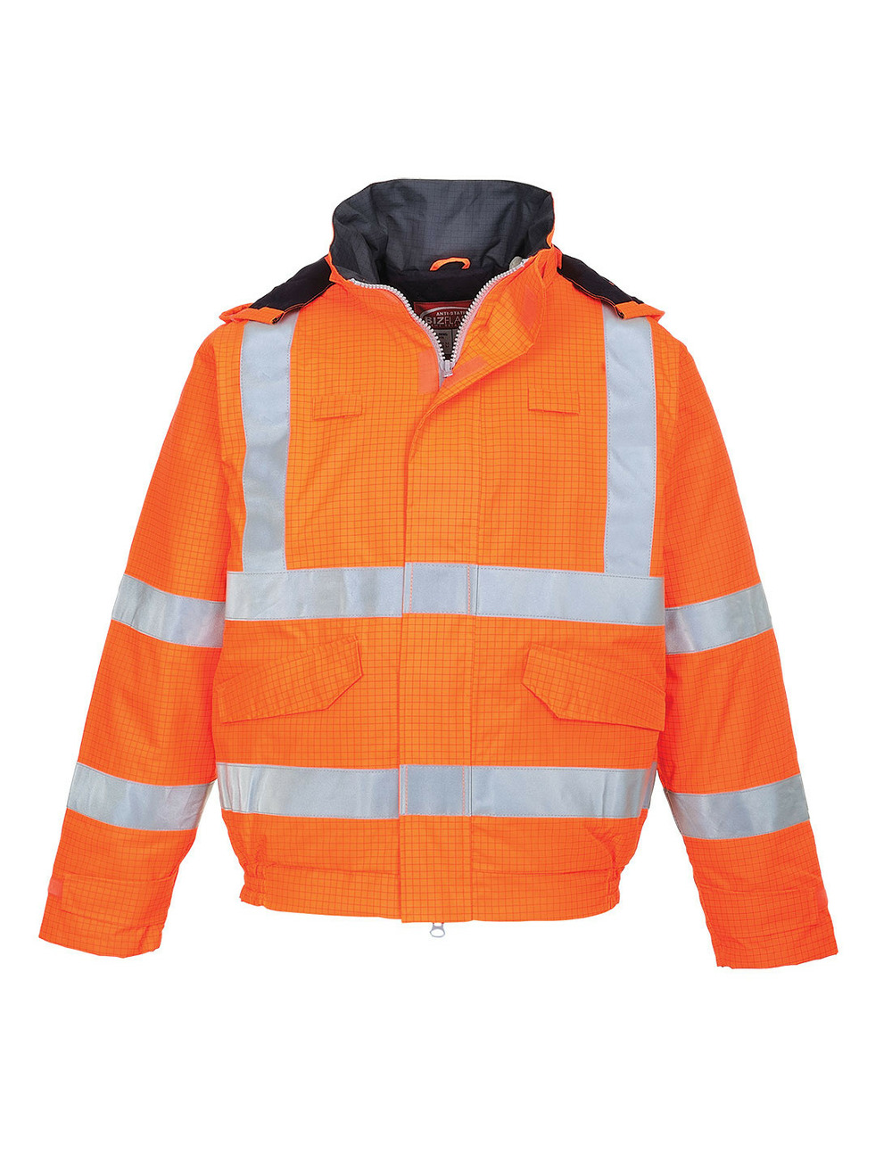 Blouson pilote hv pluie bizflame antistatique et flamme retardant couleur : orange taille xl - portwest