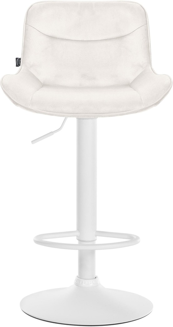 Tabouret de bar vonore velours blanc
