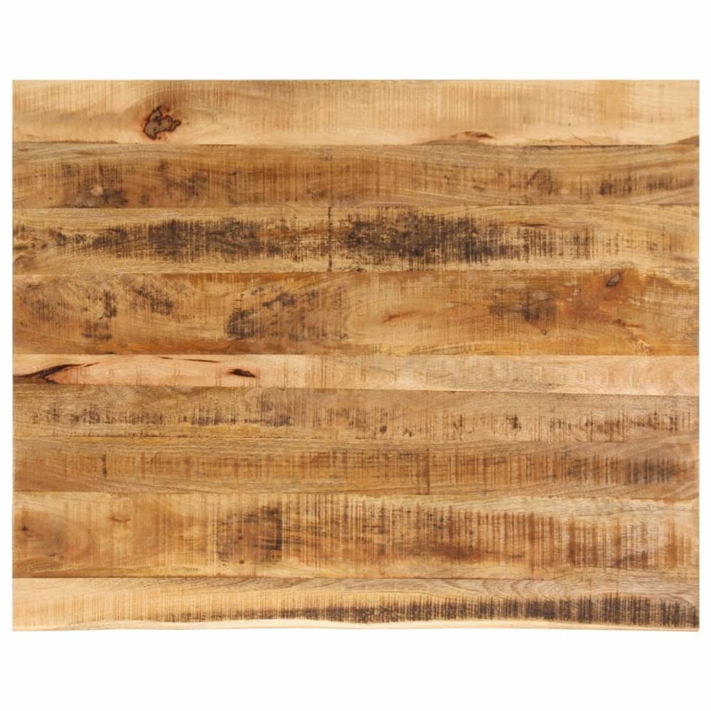 Dessus de table 110x80x2,5cm bord vif bois massif manguier brut