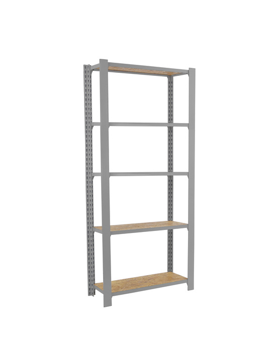 Etagère légère sans vis officlick 5/300 wood 800 gris/osb gris/osb 2100x800x300 - simonrack