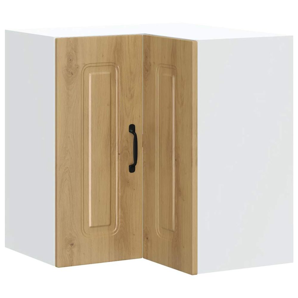 Armoire d'angle murale de cuisine kalmar chêne artisanal