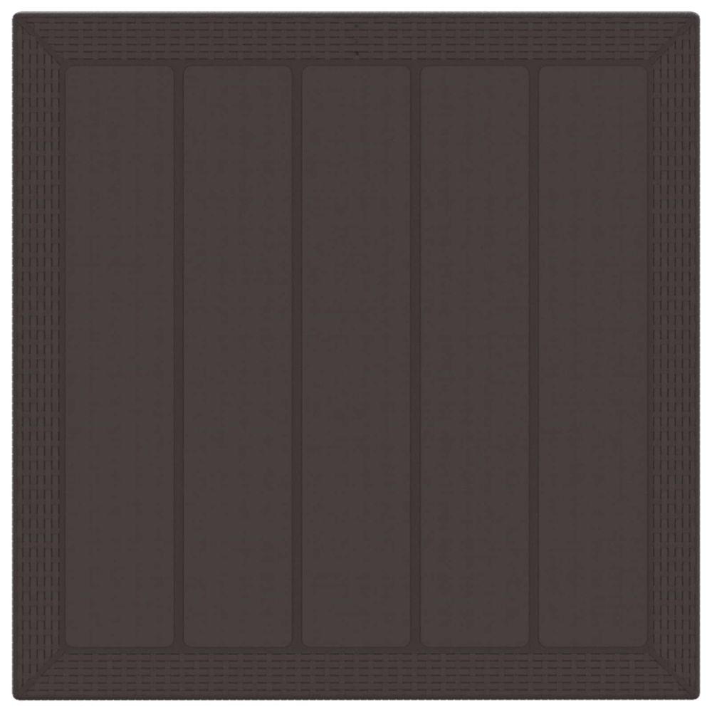 Ensemble de salle à manger pour jardin 5 pc marron