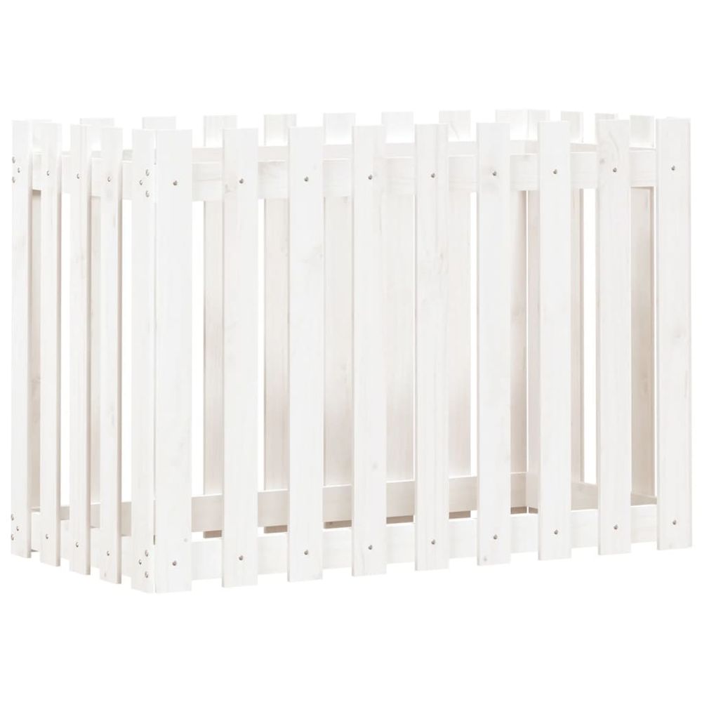 Lit surélevé de jardin design de clôture 100x50x70cm pin massif