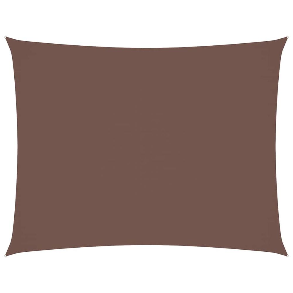 Voile de parasol tissu oxford rectangulaire 3,5x5 m marron