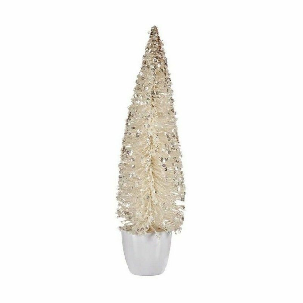 Sapin de noël grand 10 x 38 x 10 cm blanc plastique h