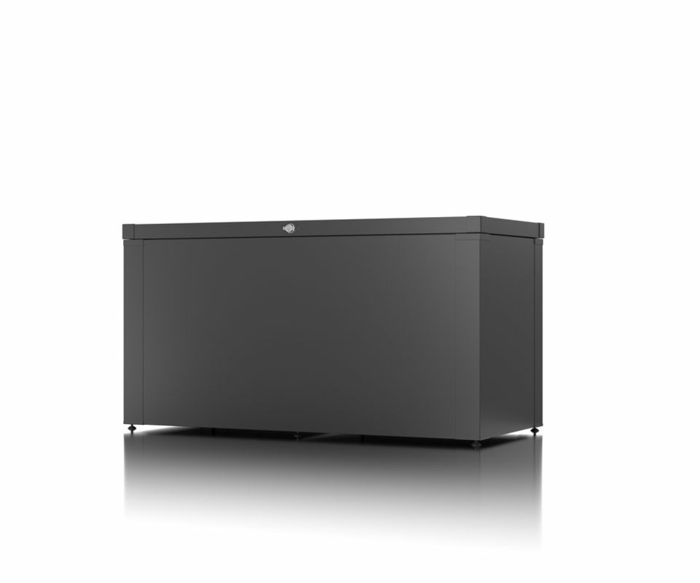 Coffre de rangement polyvalent - taille s - anthracite - 129x56,5x68,2 - acier