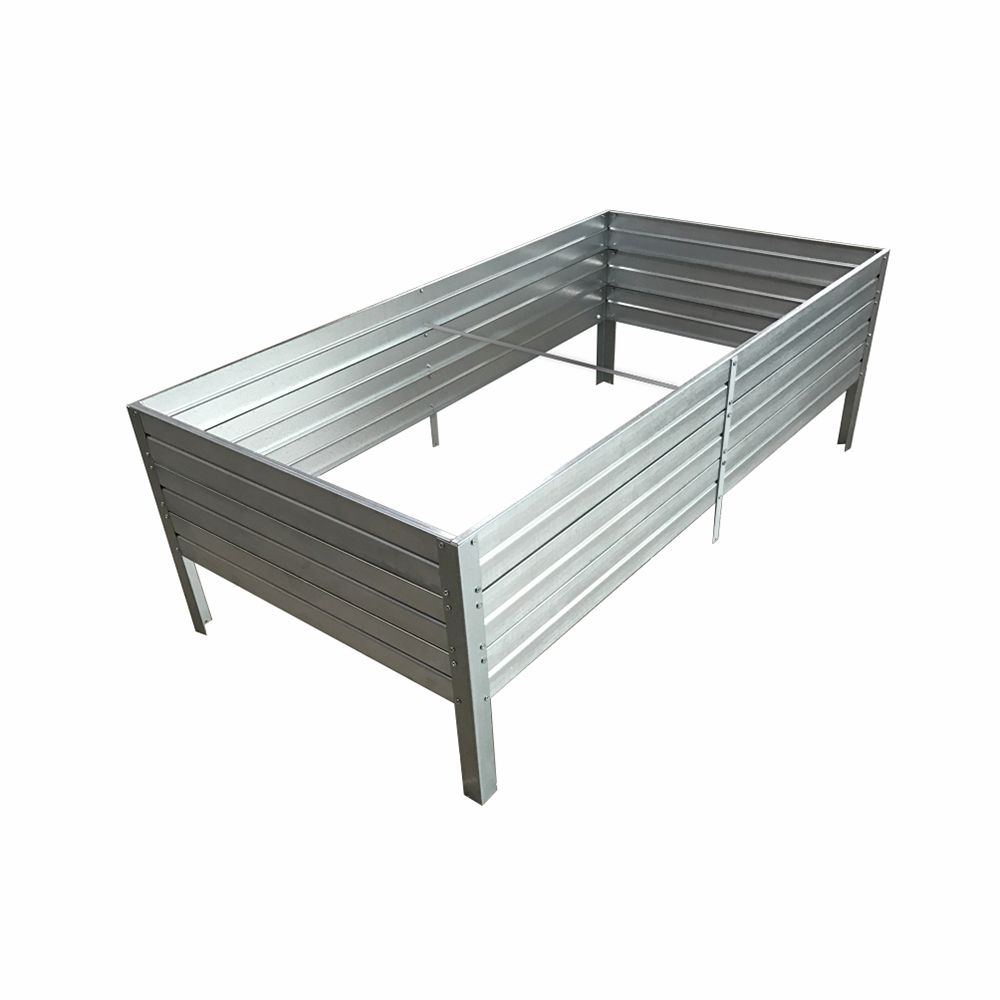 Carré potager surélevé en acier galvanisé 150 x 75 x 30 cm, 338 l, tôle 1 mm