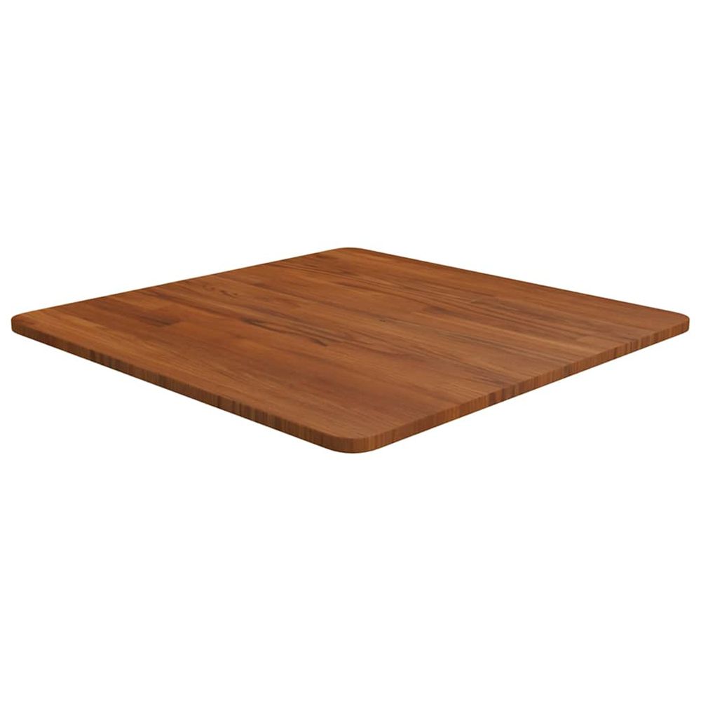 Dessus de table carré marron foncé60x60x1,5cm bois chêne traité