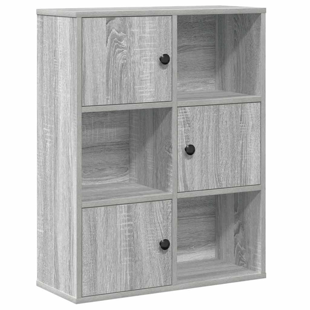 Bibliothèque sonoma gris 60x24x76,5 cm bois d'ingénierie