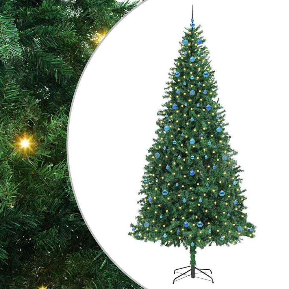Sapin de noël artificiel vert 300 cm pvc, métal et plastique