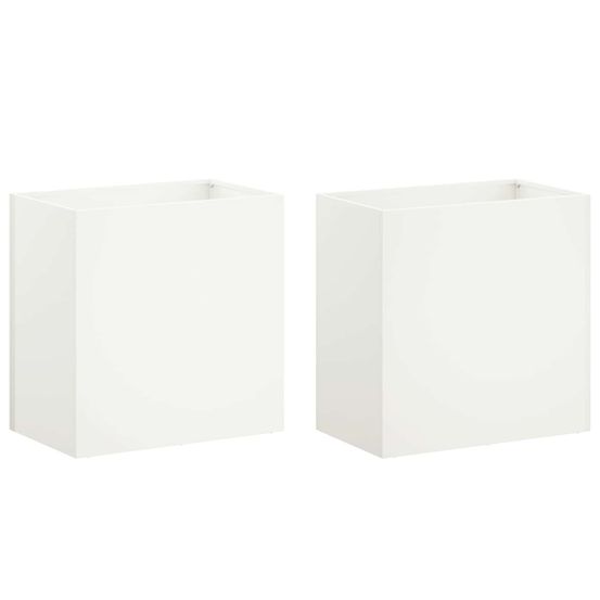 Cache-pot de jardin 2 pc blanc 50 x 30 x 40 cm