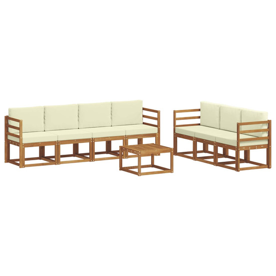 Ensemble de canapés d'extérieur 8 pcs naturel et crème